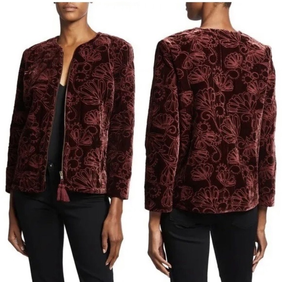 NWOT JOHNNY WAS VELVET JACKET VELVET L